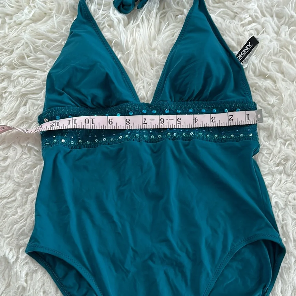 DKNY Teal One-Piece Swimsuit - Picture 4 of 12
